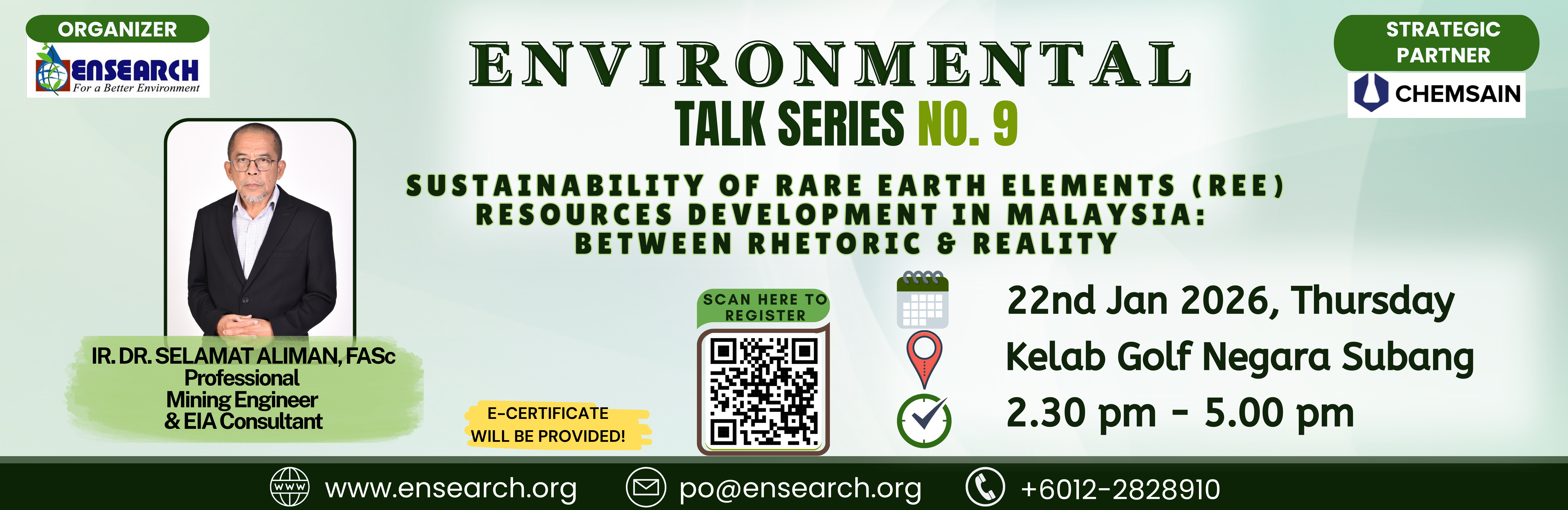 Environmental Talk Series No 8 banner